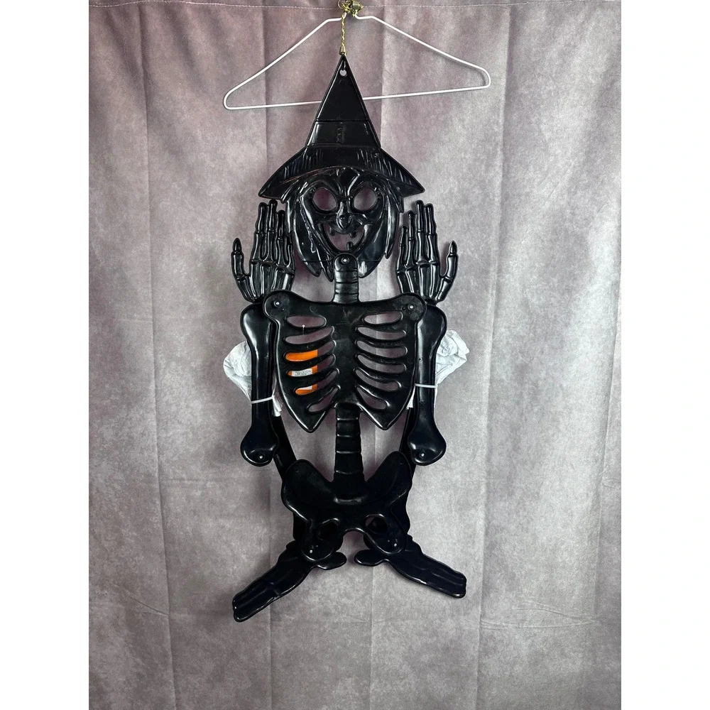 Hyde & EEK Boutique 60 Inch Black Witch Skeleton Halloween Decor Indoor Outdoor